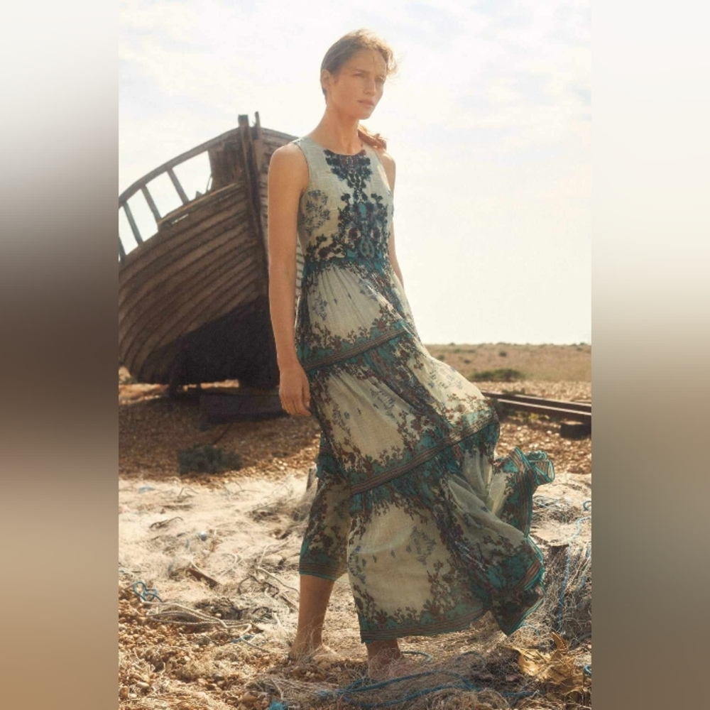 Anthro Bhanuni Jyoti Madera maxi dress